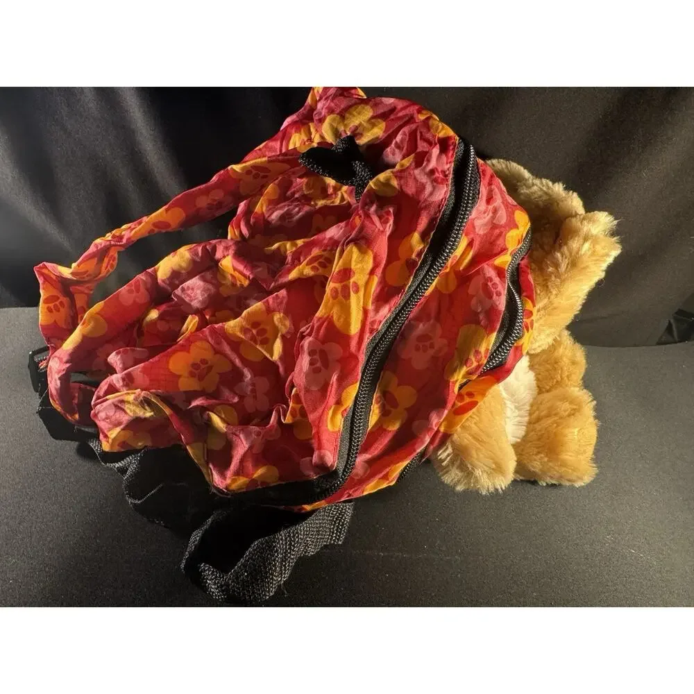 Pet Sac Teddy Bear Backpack Plush Stuffed Animal Carry Bag (E)